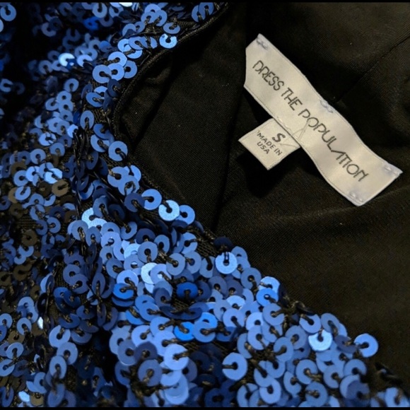 Dress the Population Debbie Ombré Sequin Dress Small - Picture 3 of 5